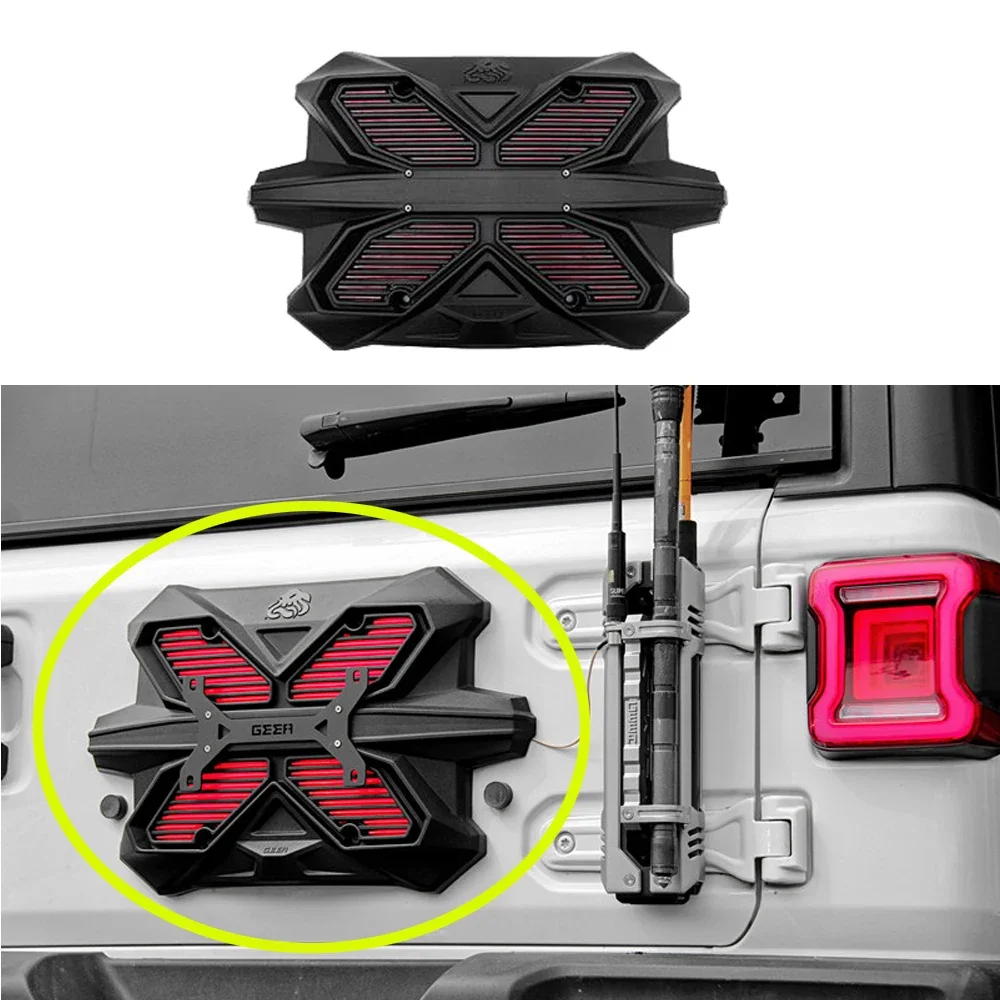 

Tailgate Decoration Tailgate Sealing Plate with Led Brake Light for Jeep JK and JL 2007+ LantSun JL1226