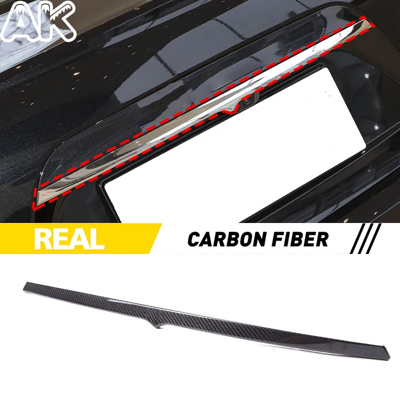 

For Maserati Ghibli 2014-2023 Real Carbon Fiber Car Tailgate Trunk Decoration Panel Sticker Car Exterior Accessories