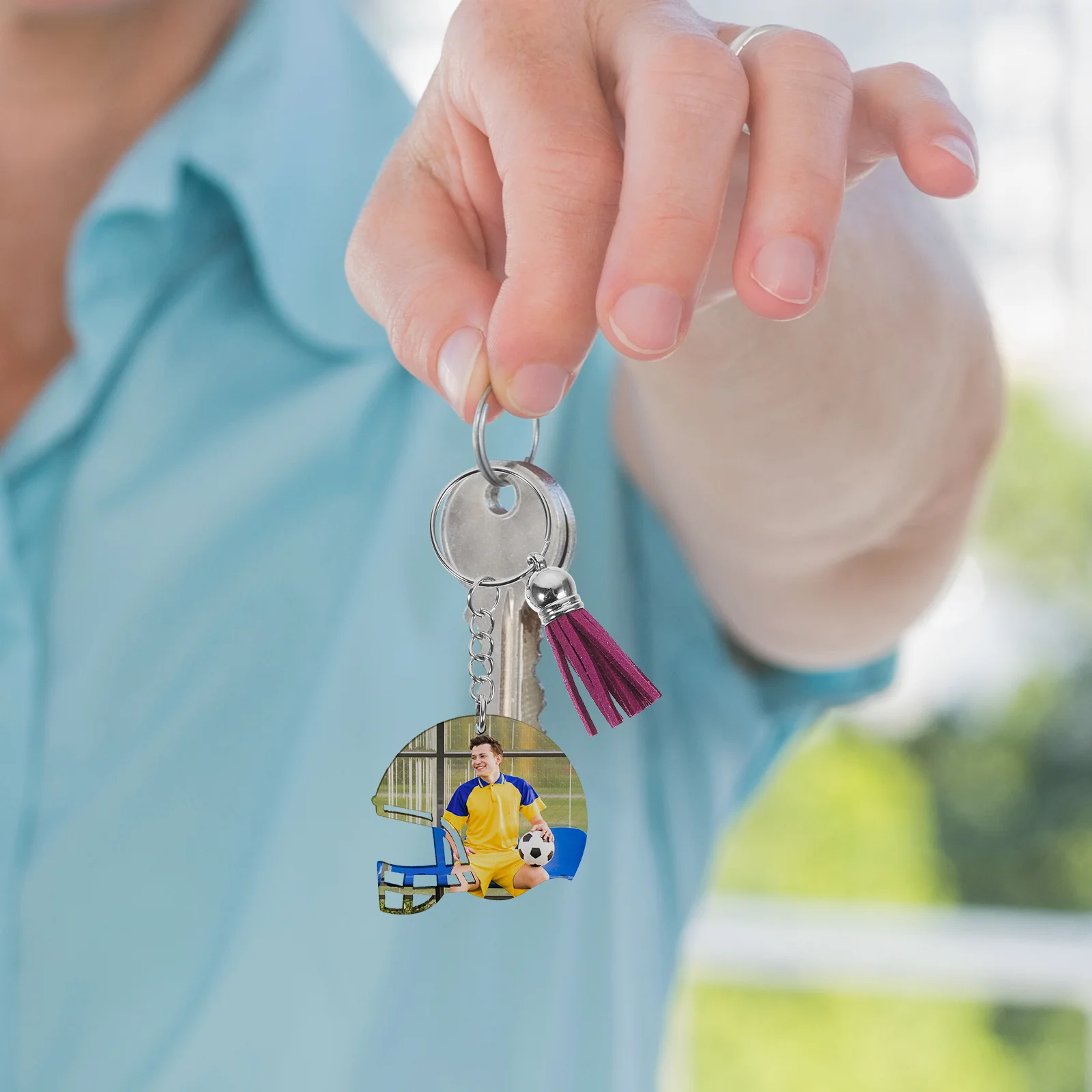 

30 set Diy Keychain Blanks Sublimation Craft Keychain For Handicraft Key Accessories Making Supplies Decorative Pendant