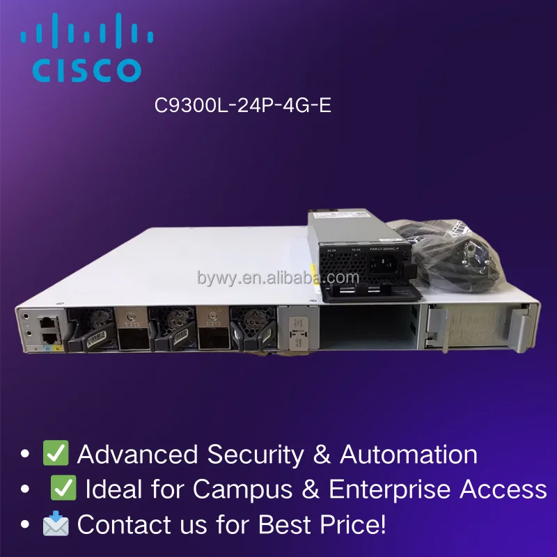 المصنع الأصلي الجديد مختوم C9200 سلسلة محول الشبكة 24 منفذ جيجابت Poe + نوعية جيدة C9200L-24P-4G-E #2