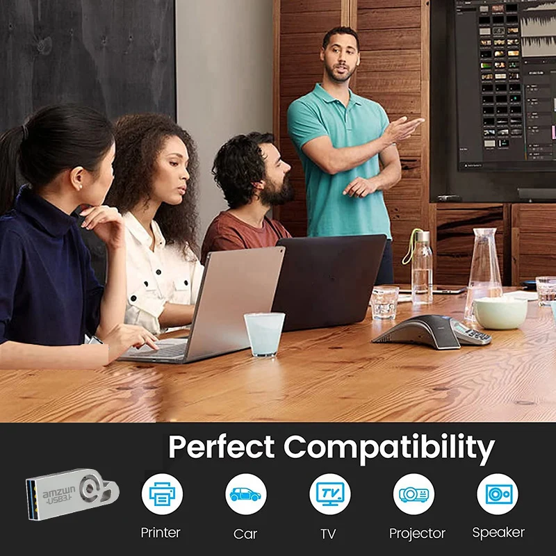 Mini Usb  stick Memory 16GB 32GB 64GB 128GB usb3.1 High-speed USB Pendrive Metal For PC Computer storage