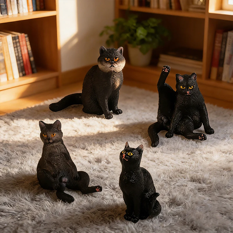 Oenux สยาม Devon Rex Sphynx แมวเปอร์เซีย Kitty รุ่น Action Figure ตุ๊กตาน่ารักตกแต่งบ้านคอลเลกชันของเล่นเด็กของขวัญ