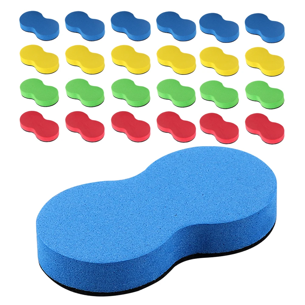 80개 미니 땅콩 모양 화이트보드 지우개, 가정, 사무실, 학교 기숙사용 드라이 이레이즈 마커 청소용