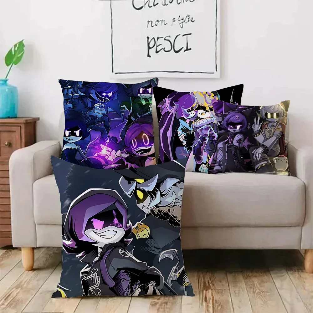 Pillow Covers Cartoon Sofa Decorative Home Double-sided M-Murder D-Drones Printing Short Plush Cute Cushion Cover