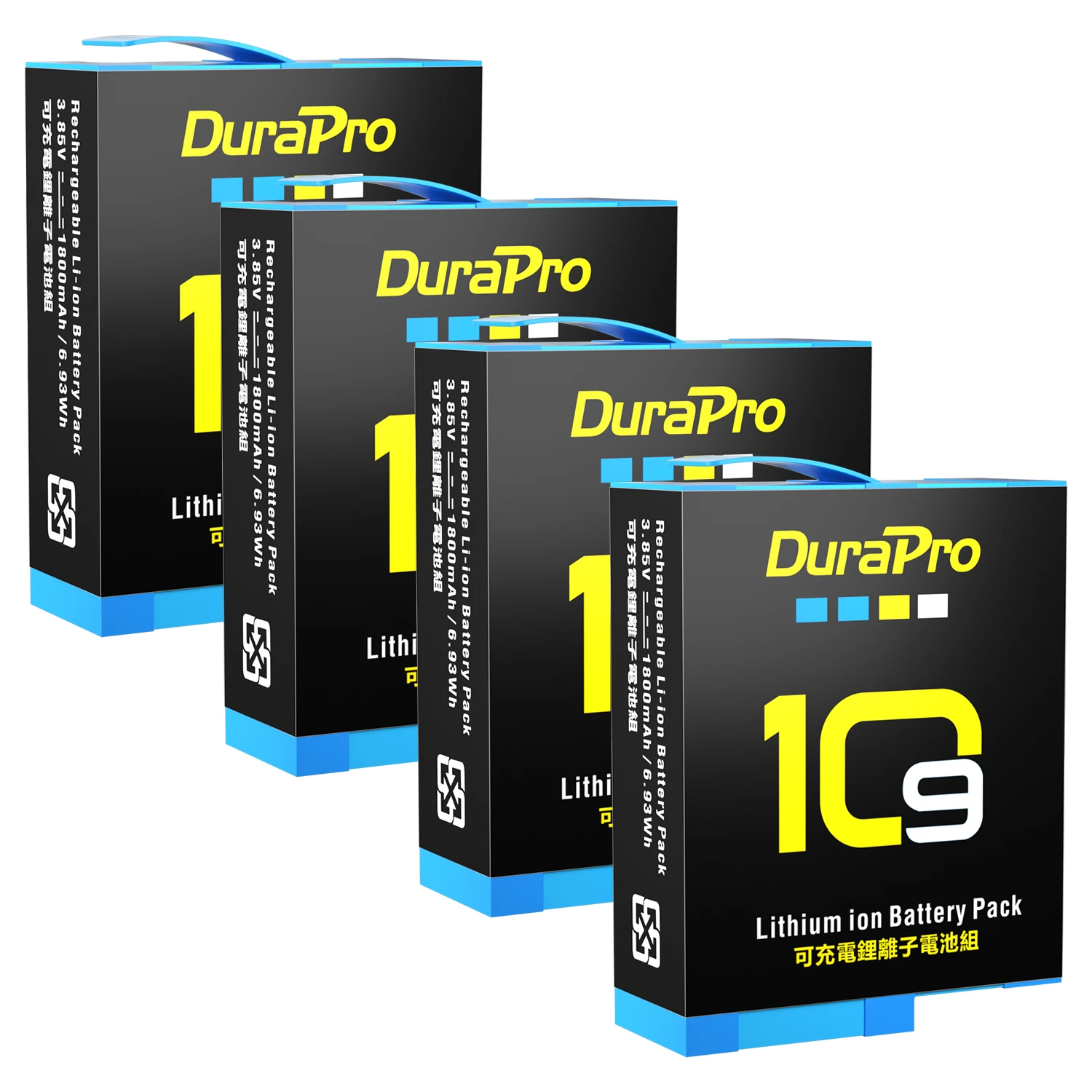 

DuraPro 1800mAh Batteria for GoPro 10 Replacement Battery +3Slots Charger for GoPro Hero 10 hero 9 Hero 11 hero 12 Camera