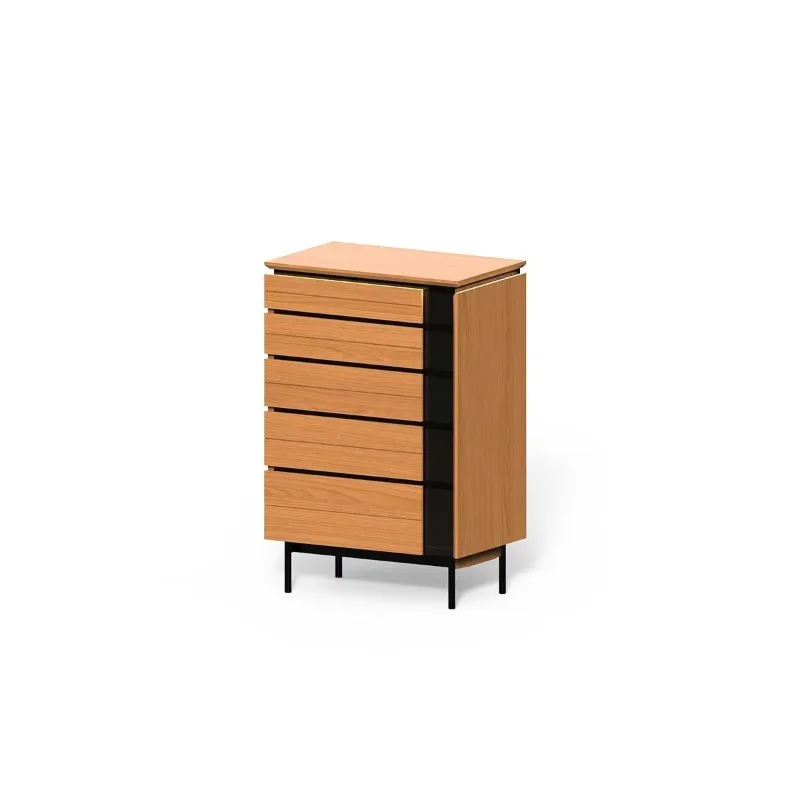 Solid wood chest of drawers cherry wood Nordic small apartment bedroom living room side cabinet
