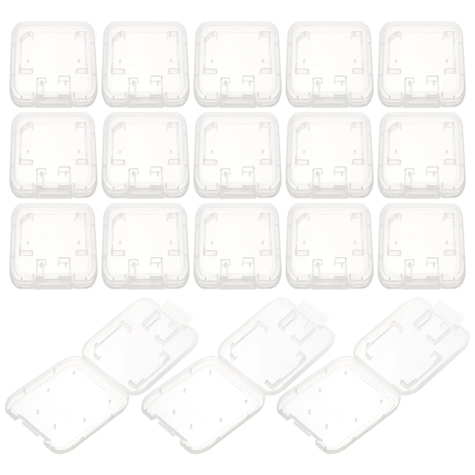 

24pcs Holder Portable Memory Card Case Dustproof Lightweight Storage Container For Cards Plastic Card Organizer