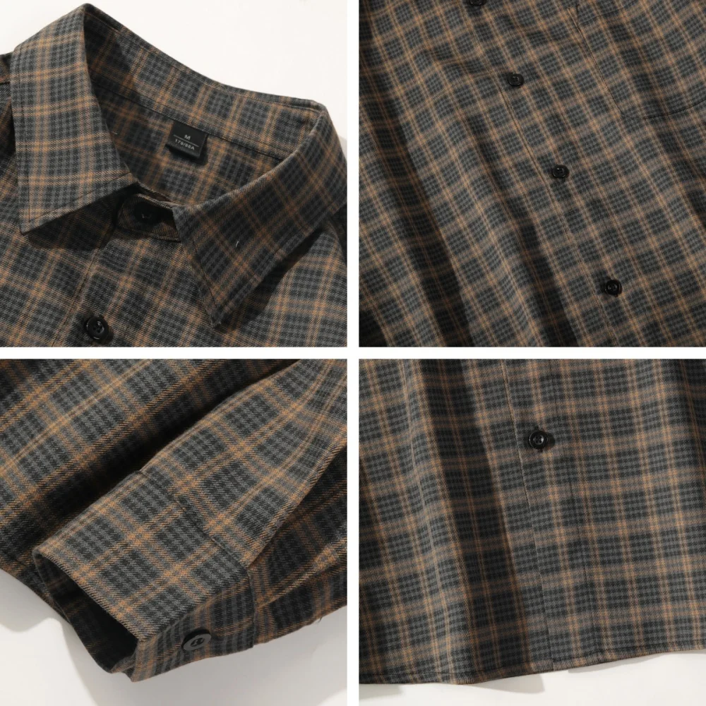 Women Shirt Long Sleeve American Vintage Plaid Women's Blouse Fashion Couple Style 2026 Spring Autumn Oversized Women's Tops