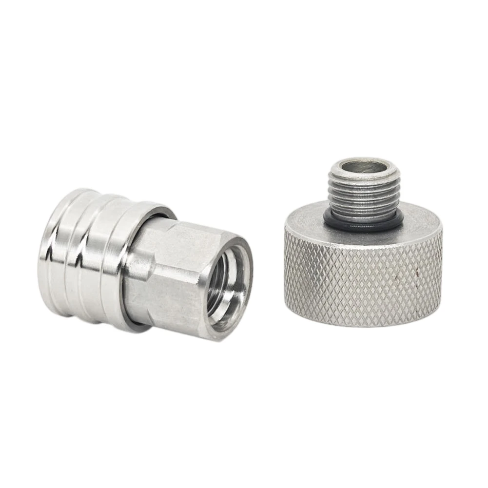 2 Piece Stainless Steel 1/4 FPT Quick Connect Adapter for 3/4 Inch Garden Hose to Pressure Washer Compatibility