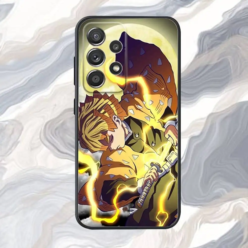 Z-Zenitsu-us Anime A-Agatsuma - كحافظة هاتف لهاتف Samsung S25، S24، S21، S22، S23، S30، Ultra، S20، Plus، Fe، Lite، Note، 10,9,5G غطاء أسود #6