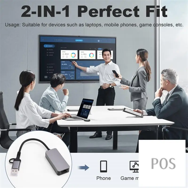 

2.5 Gigabit Ethernet Adapter Type-C USB 3.0 To RJ45 LAN 2500Mbps High Speed 2.5G Network Card For NAS Laptop PC-POS