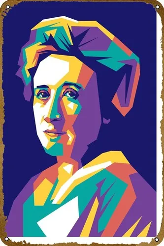 ROSA LUXEMBURG - Letrero Metálico con Diseño Vintage, Decoración de Pared para el Hogar, Puerta, Bares