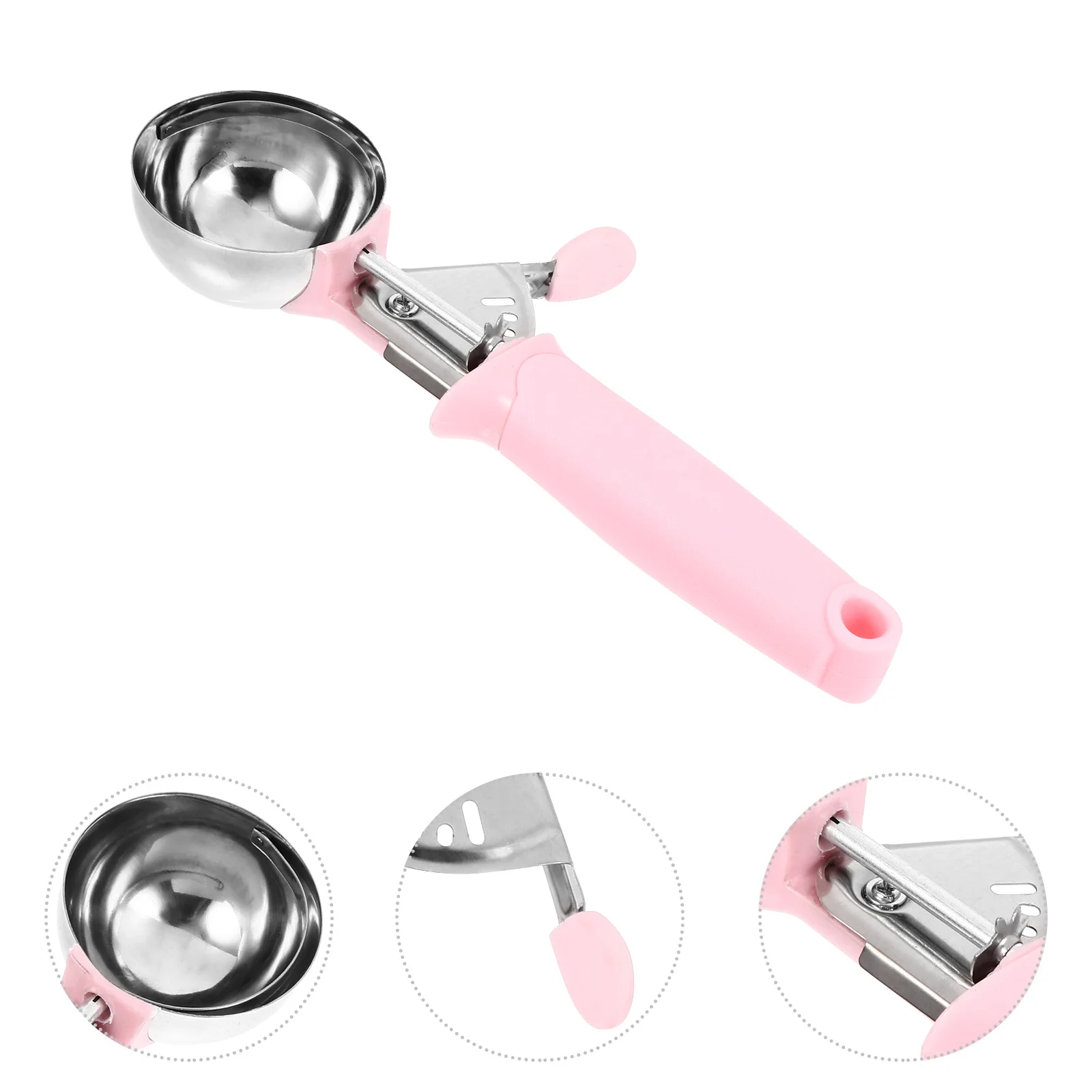 1Pcs Ice Cream Scoop Stainless Steel Comfortable Handle Universal Dessert Spoon Kitchen Tool Fruit Spoon Ice Cream Scoop