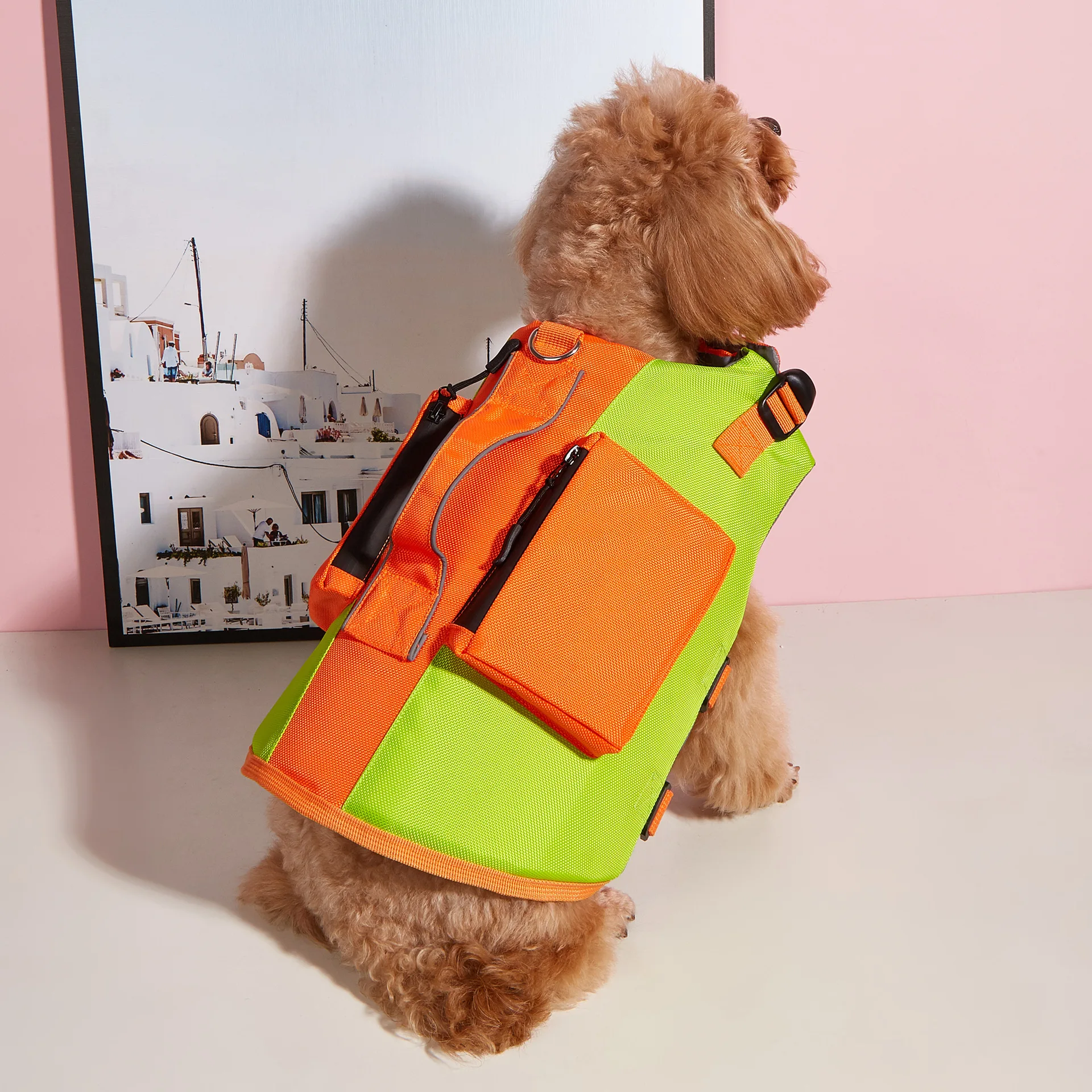 Pet Life jacket Dual Pocket Reflective Swimwear Dog Schnauzer Fadou Large Dog Life Vest High Buoyancy Swimwear