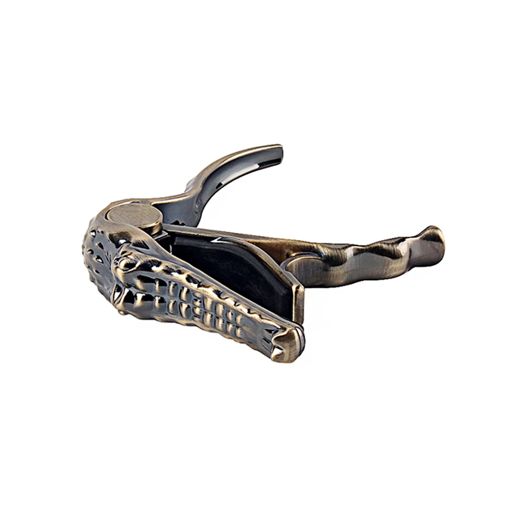 

Alligator Shape Guitar Capo Clamp Clip-on Tuner Key Trigger Capo Clip Silicone Pad Protect Acoustic Electric Guitar