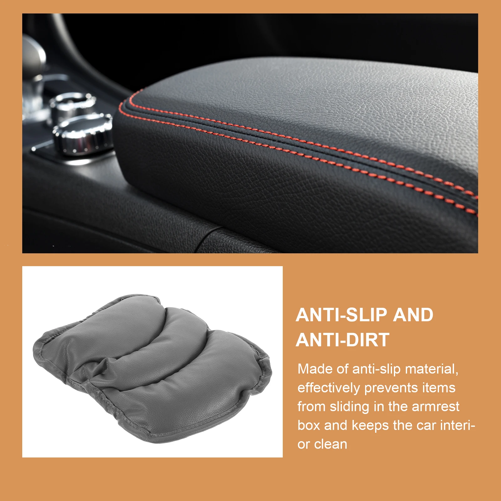 

Car Armrest Cover Durable Anti Slip Protective Console Cushion Soft Upholstery Car Arm Rest Pad Center Console Cushion