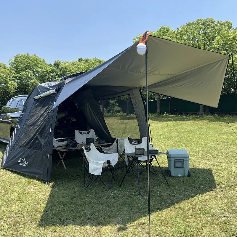

Multi-Person Car Rear Extension Tent Outdoor Self-Driving Tourism Camping Barbecue Rainproof Sunshade Trunk Tent