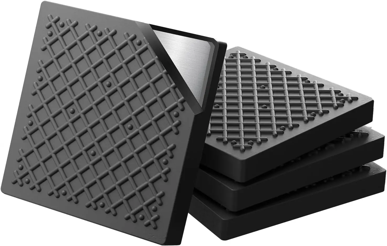 

Набор из 4-х утолщенных противоскользящих ковриков для тренировок, 13x13x1.4 см, с шумопоглощением для беговых дорожек на ковровых покрытиях и деревянных полах