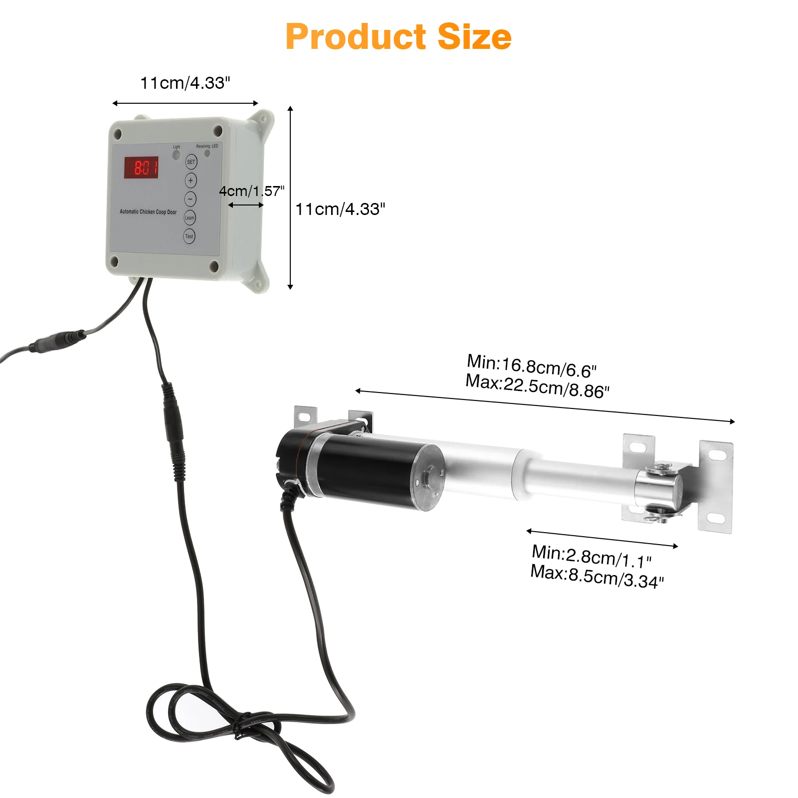 

Automatic Chicken Coop Doors Side Opening Kit Remote Control Timer And Light Sensor Chicken Coop Door Opener Farm Pets