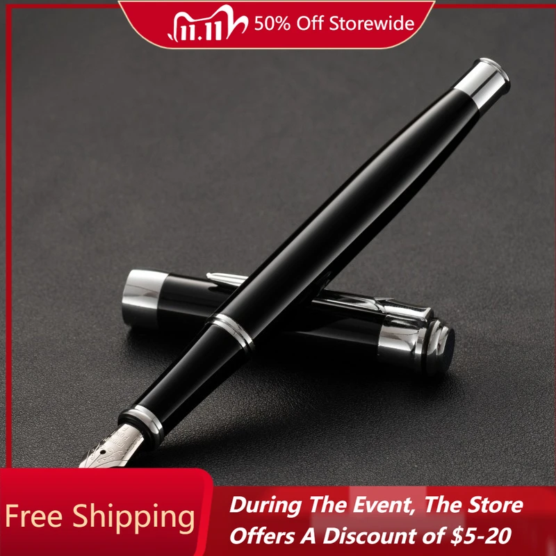 

HULAISHI офисная встреча бизнес металлическая авторучка для взрослых практика каллиграфии сменный картридж студенческая чернильная ручка для письма