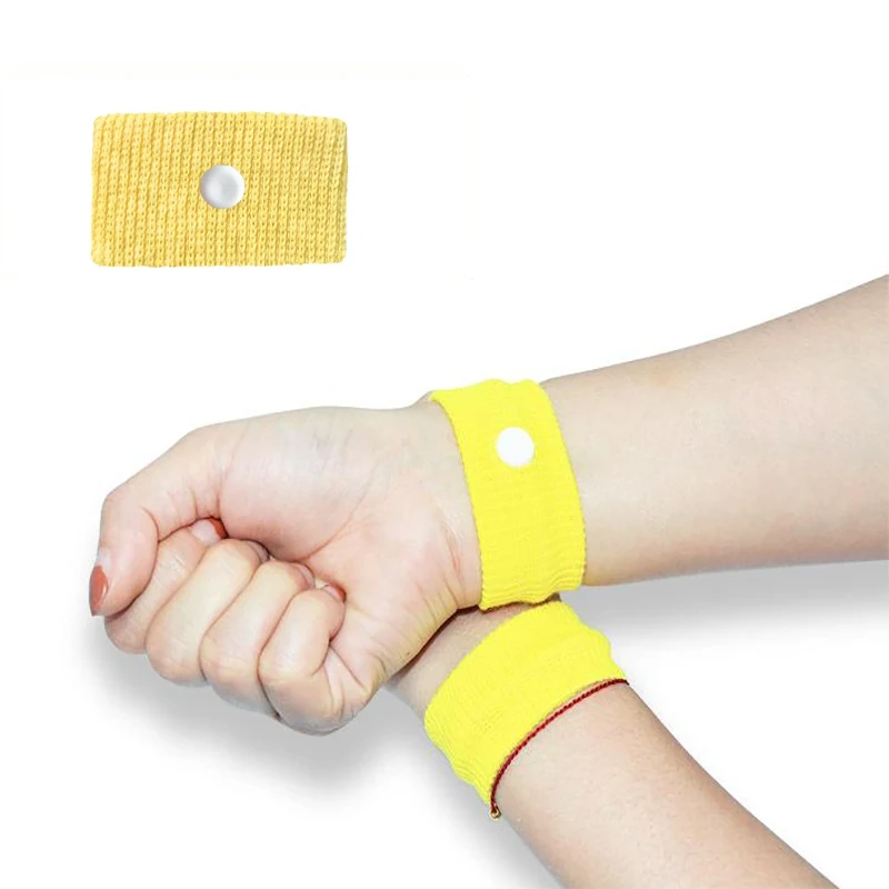 Motion Sickness Wrist Guards para adultos e crianças, Pulseiras de ponto de pressão, Anti-tontura, proteção antiemética, 2pcs