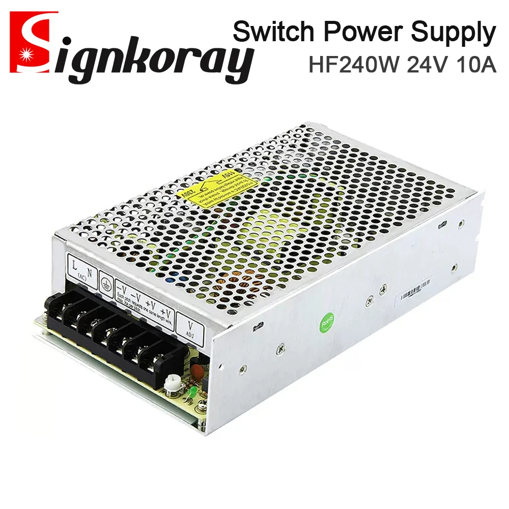 Fonte de Alimentação Interruptor Signkoray Controle Industrial Led Monitoramento e Medical Hf240w-sf24 110 v 220v ac para dc 24v 10a