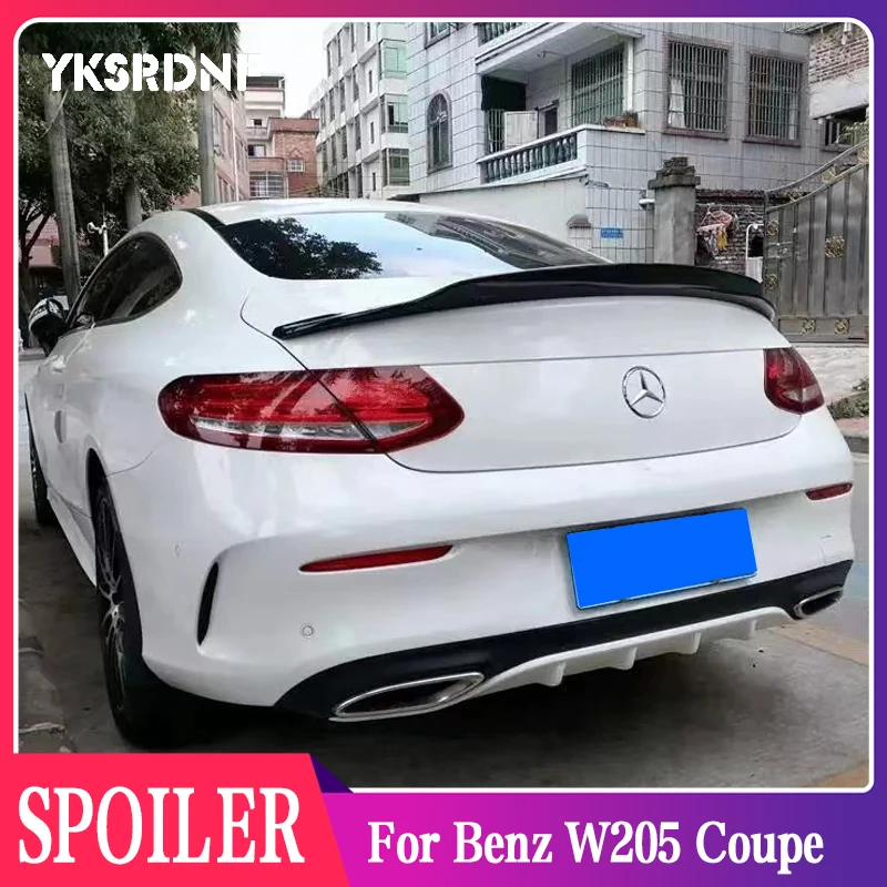 C Class W205 ABS Rear Roof Spoiler For Mercedes Benz W205 Coupe 2015-2017 C63 AMG C200 C250 C180 C300 C350