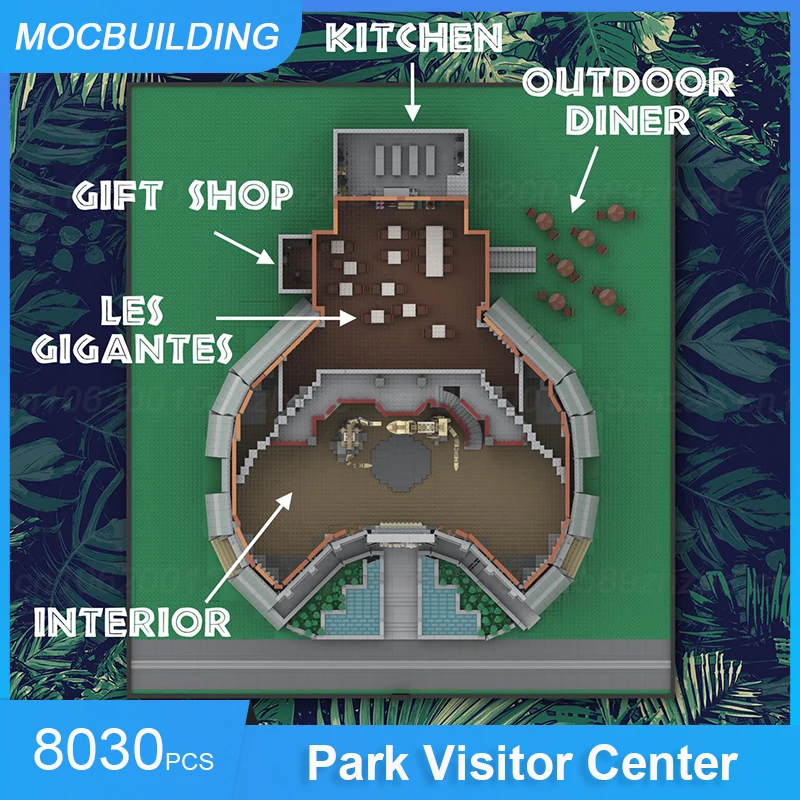 MOC Building Blocks Park Visitor Center Model DIY Assemble Bricks Architecture Educational Creative Collect Toys Gifts 8030PCS