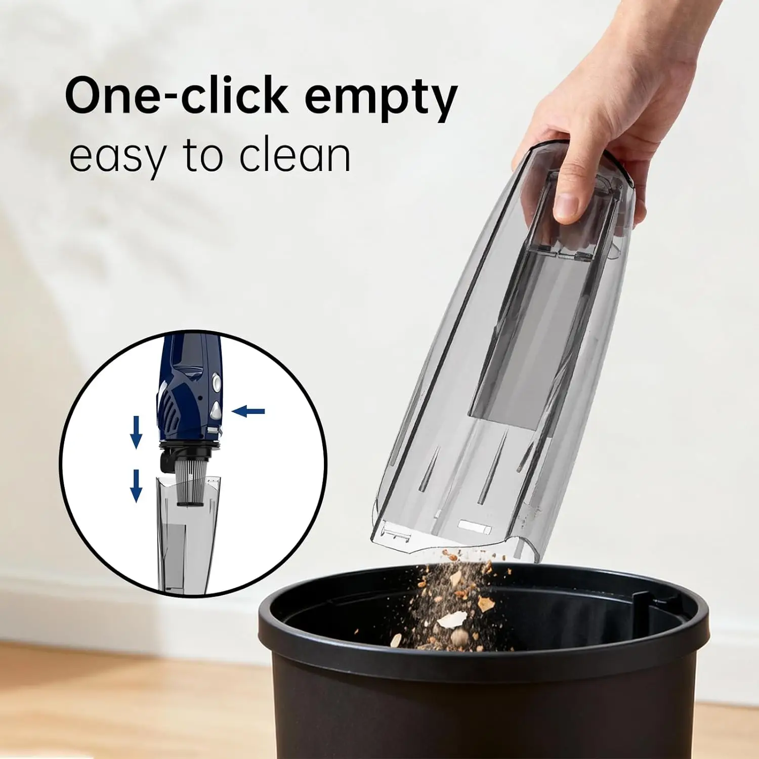 Aspirador de pó com fio, 3 em 1, leve, sucção poderosa de 600 W, capacidade de 0,7 L para casa, carpete, piso duro, carro e animal de estimação Ha