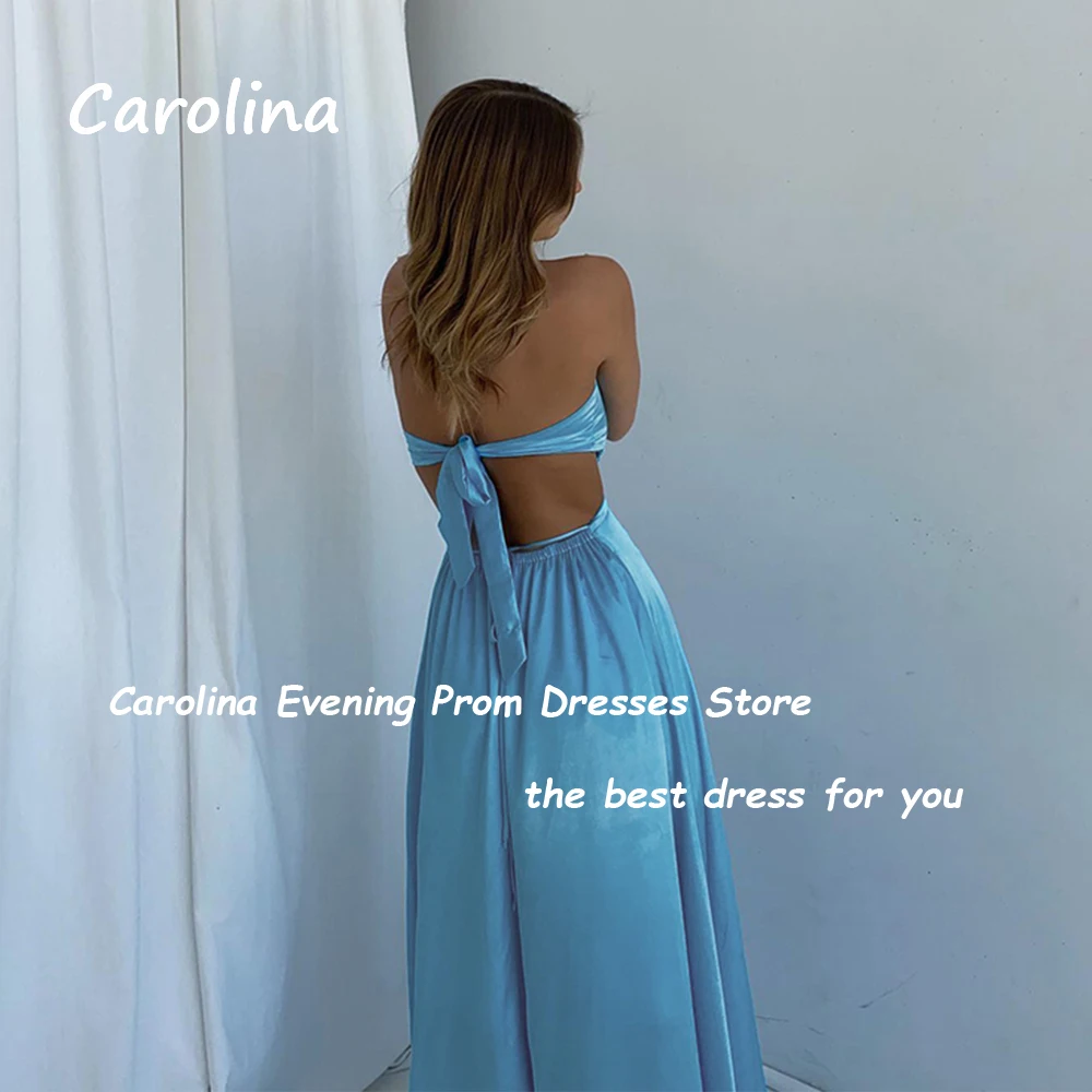 Carolina Sage Green Long Strapless Cut-Out Satin Homecoming Dresses 2024 Backless Lace Up Cocktail Gowns