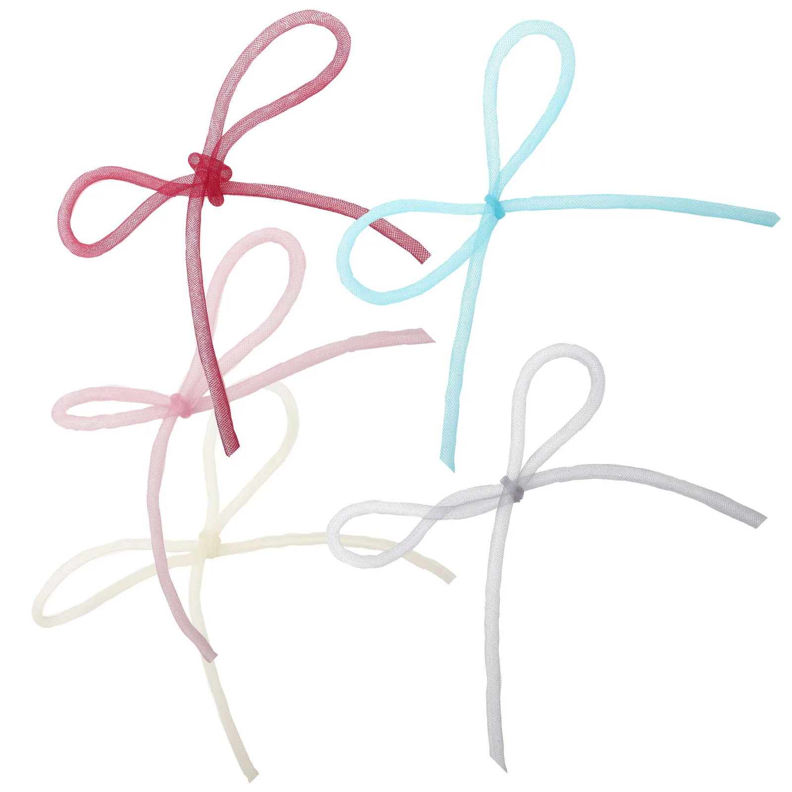 

Crafts Mesh Tubing Hair Decor DIY 5 Colors Tube Network Accessories Wreaths Nylon Braid Bracelet Bowknot Necklace