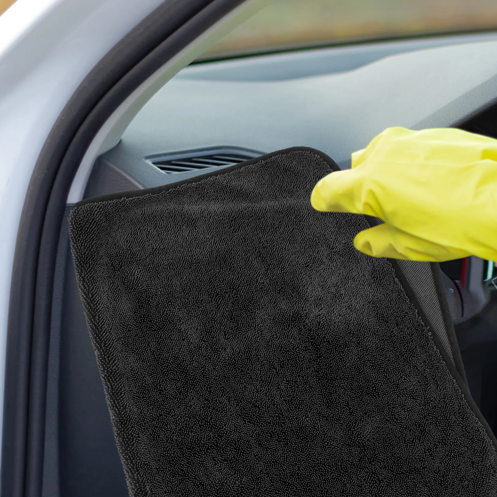 

3 Pcs Thick Bath Towels Super Absorbent Drying Car Wash Cloths Microfiber Cleaning For Guitar Shower Household Use