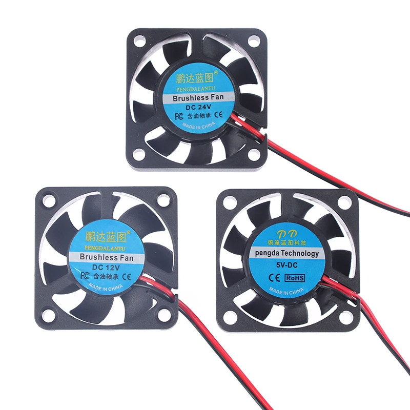 1Pcs 3d Printer Deel Fan 4010 2Pins 40Mm 40X40X10 Mm 4Cm Videokaart Dc 5V / 12V / 24V 4010 2P