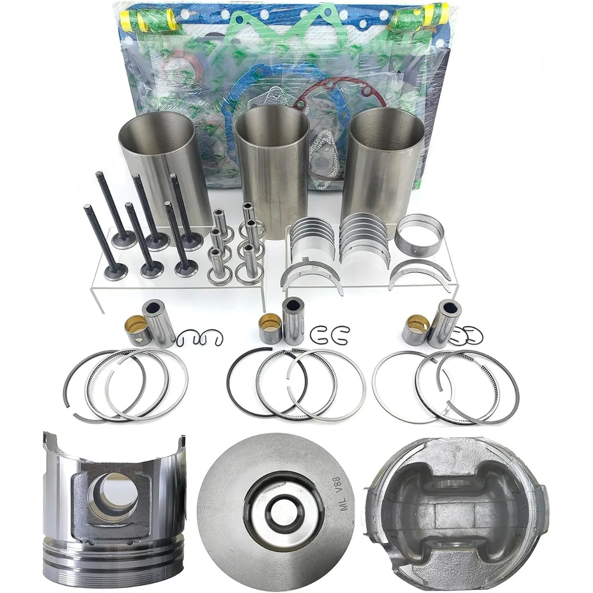 3TNV88 محرك إصلاح إعادة بناء عدة ل Yanmar 3TNV88 3TNV88C 3TNV88-QTB 3TNV88-M محرك جون ديري 27D 35D 35G F1565 2720 3032E