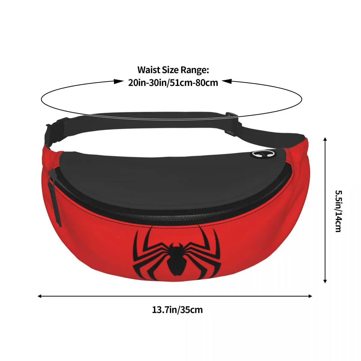 Fashion Cute Animal Little Spider Fanny Pack Women Men Crossbody Waist Bag for Travel Cycling Phone Money Pouch