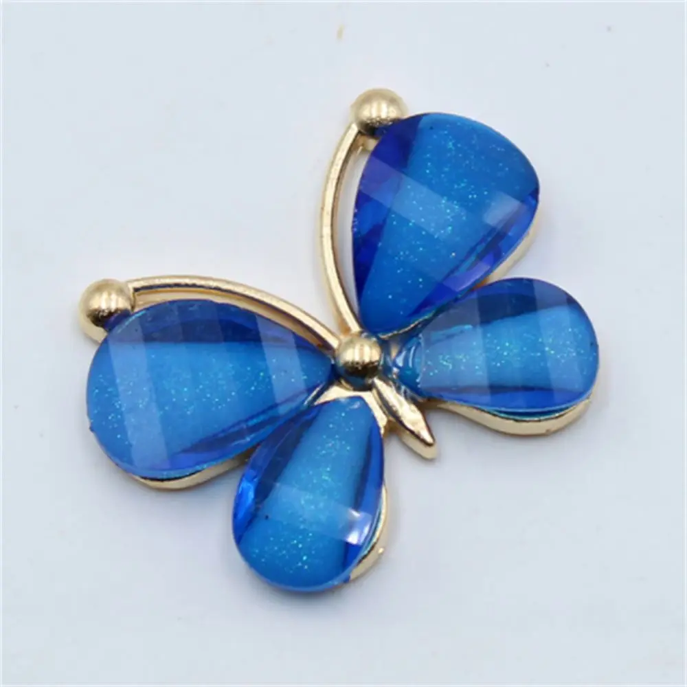 10pcs cute  DIY jewelry accessories Stained Glass Metal Buttons costume decoration