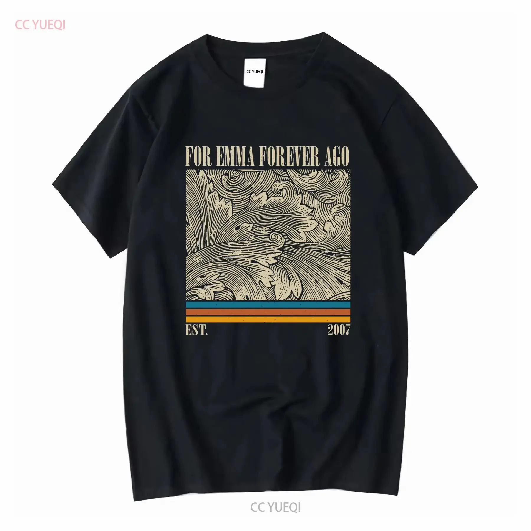 Camiseta Bon Iver para Emma Forever Ago Fan, álbum de música Vintage, cumpleaños, manga larga o corta, ropa de calle lavada vintage informal