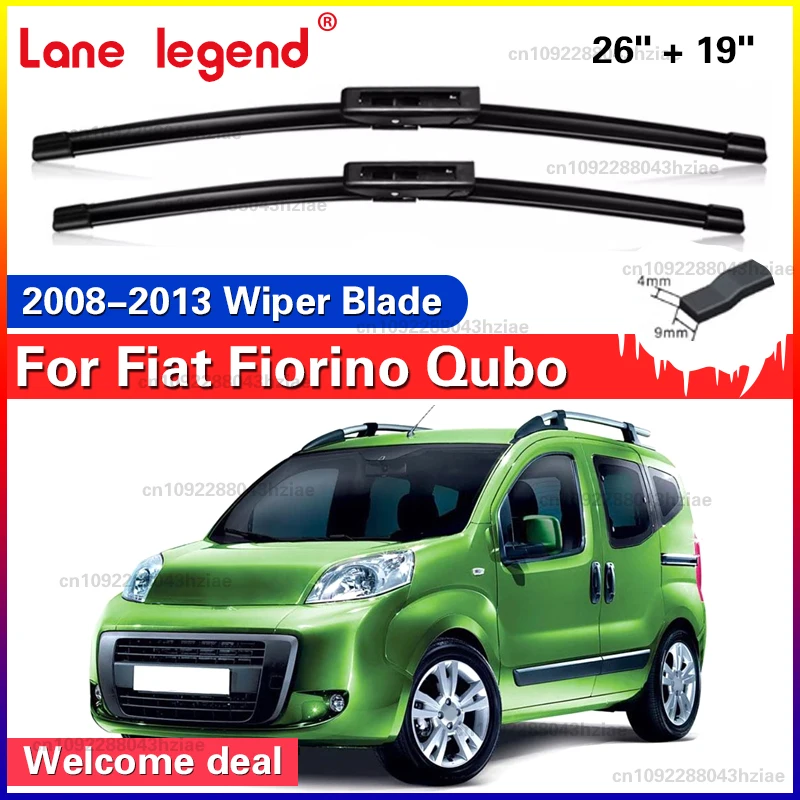 Windschutzscheiben-Scheibenwischerblätter für Citroen Nemo Peugeot Bipper Frontscheibe für Fiat Fiorino Qubo 2008–2013 2012 2011 2010