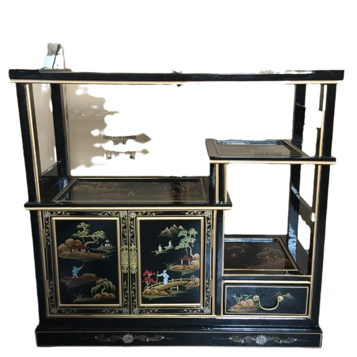 

CX Chinese retro landscape shelves, antiques, lockers