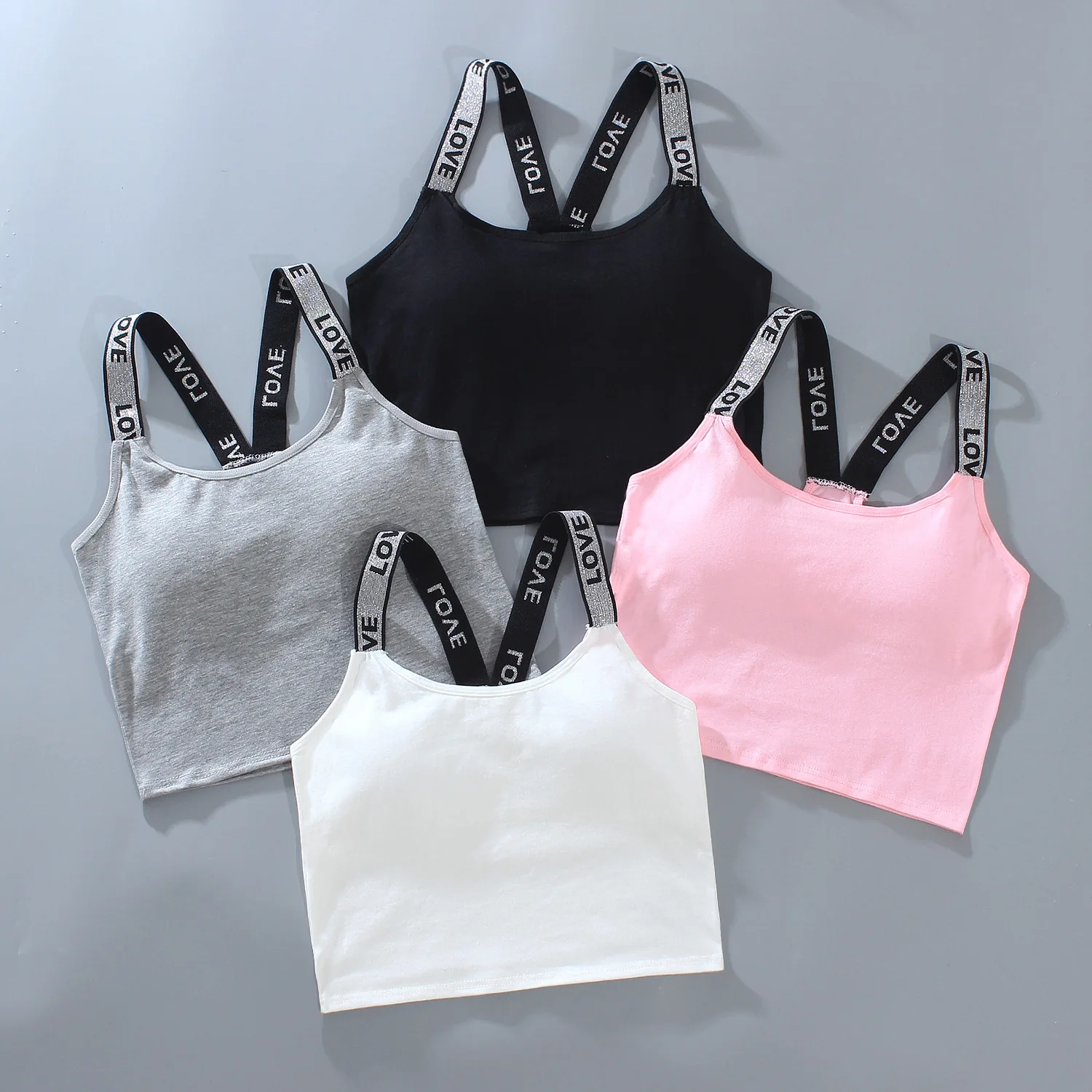 1PC Teenage Girls Tube Bra Tops Students Camisole Kids Underwear Girls Cami Children Casual Tank Vest Sleeveless Crop Tops Bras
