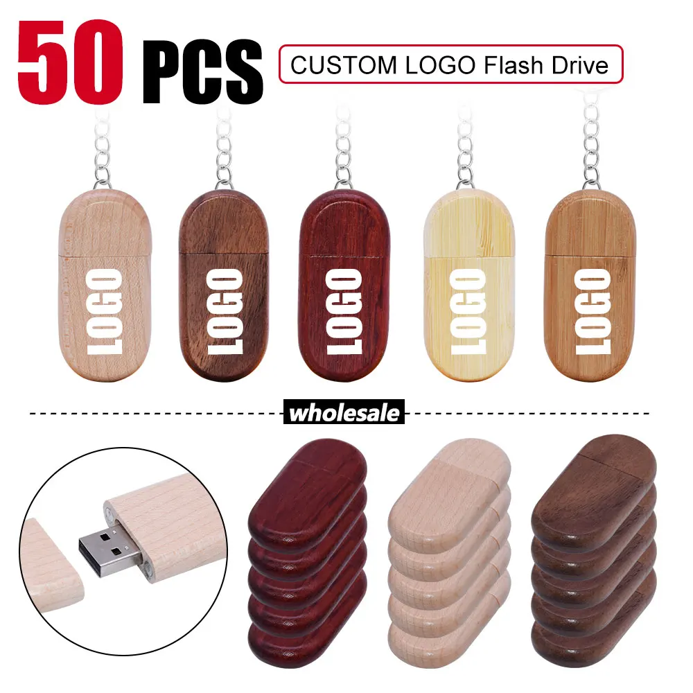 

50pcs/lot Exquisite wooden memory stick Free Logo usb flash drive 2.0 16gb 32gb 64gb cle usb wedding day u disk photography gift