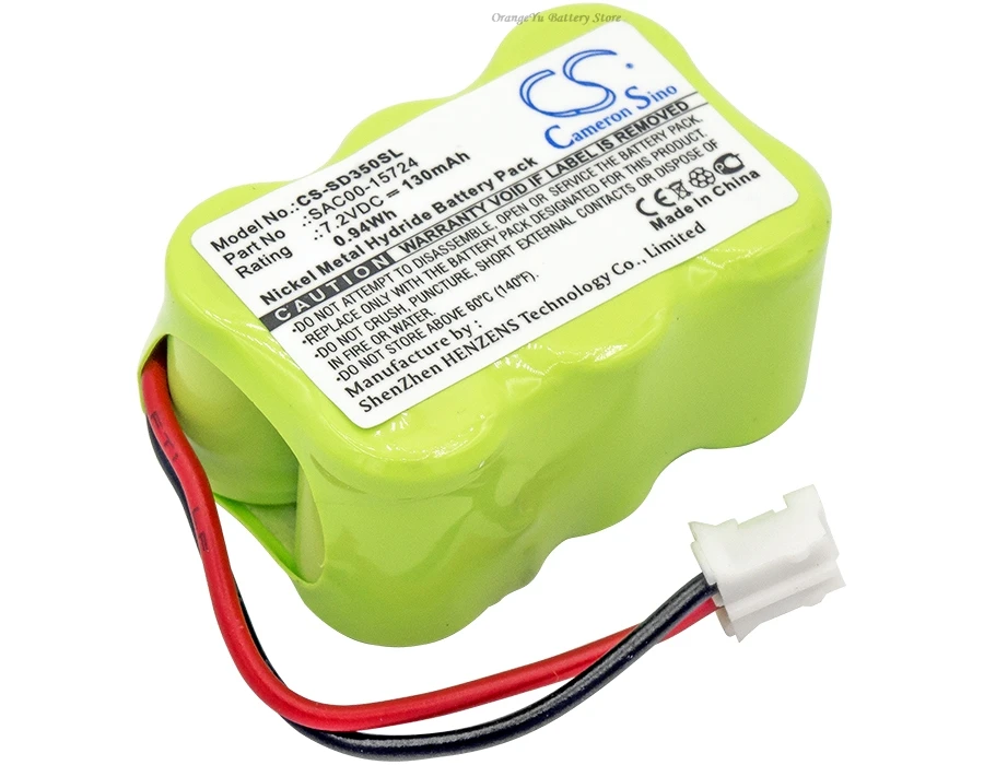 Replacement  7.2V 130mAh Dog Collar Battery SAC00-15724 for SportDog YardTrainer SD-350,SD-400,SD-400S,SD-400 CAMO