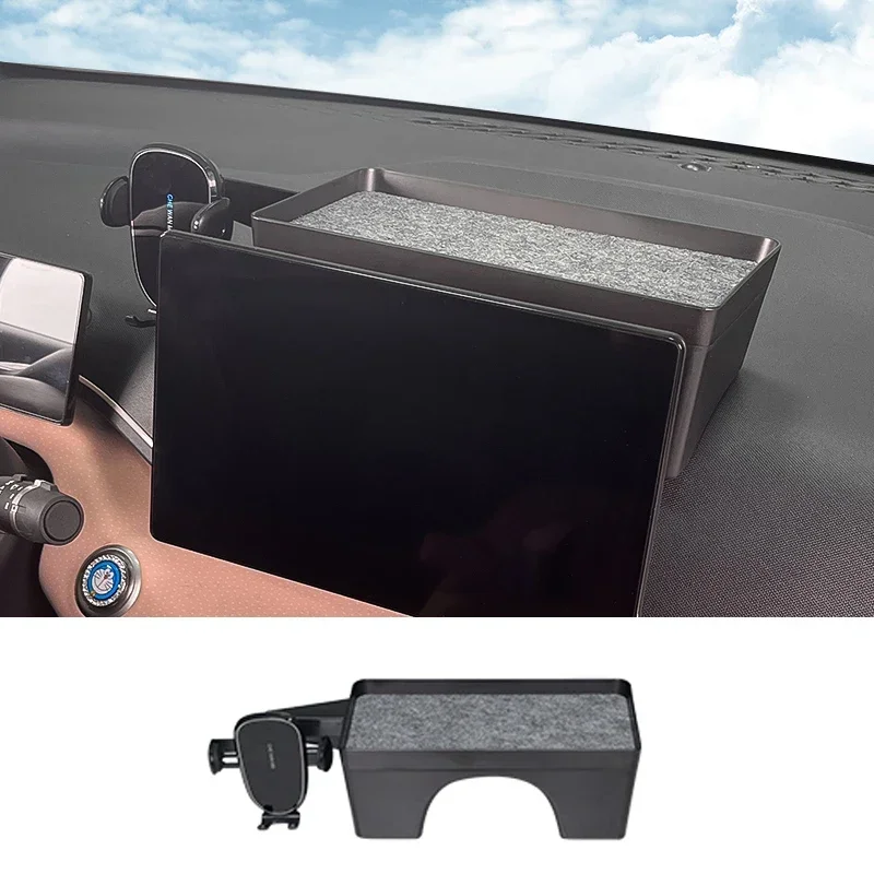 

New! For BYD Seagull 2023-2024 Car Screen Rear Tray Bracket Base Phone Holder Storage Box Auto Interior Accessories