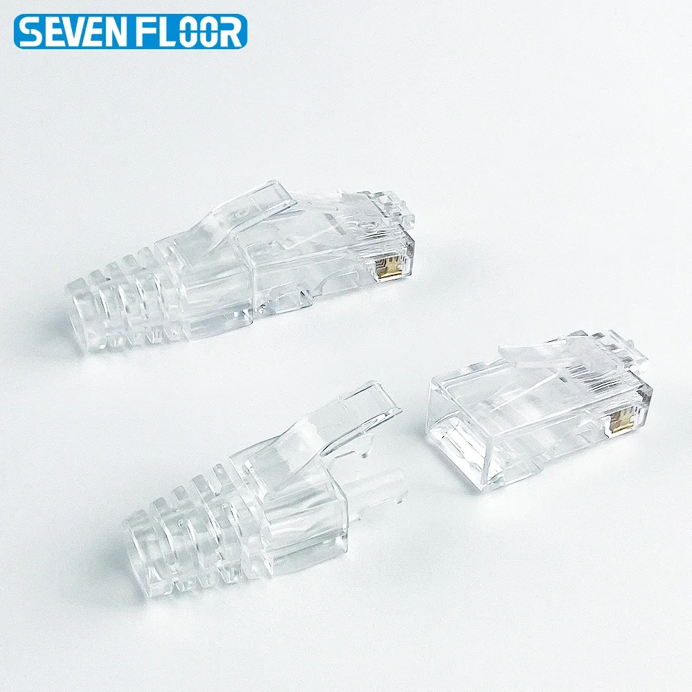 100-conectores-rj45-cat6-de-passagem-com-100-protetores-transparentes-de-alivio-de-tensao-para-plugue-modular-ethernet