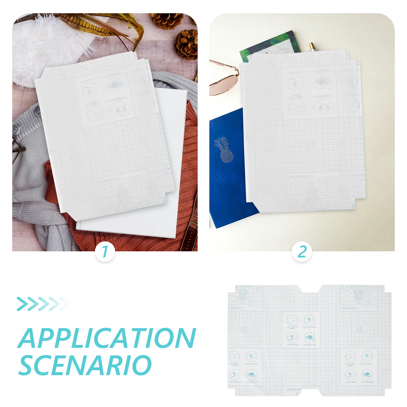 10 Sheets Waterproof Book Cover Transparent Frosted Self Adhesive Reusable School Textbook Accessories Anti Scratch