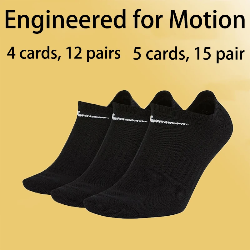 

Носки Nike, повседневные, дышащие, комфортные, влагоотводящие, прочные, низкие, хлопковые, унисекс, модель SX7678-010