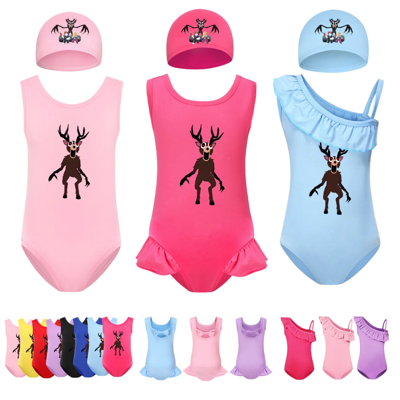 Kids 99 Nights in The Forest  Swimwear Girls Summer One-Piece Swimsuit Children Sleeveless Swiming Biniki Sets5067