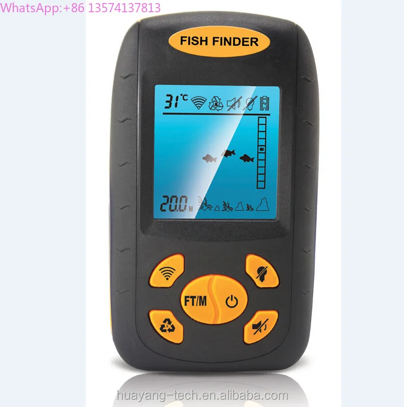 

Hand Held LCD Display Portable Fish Alarm Finder Echo Sounder Depth Sounder