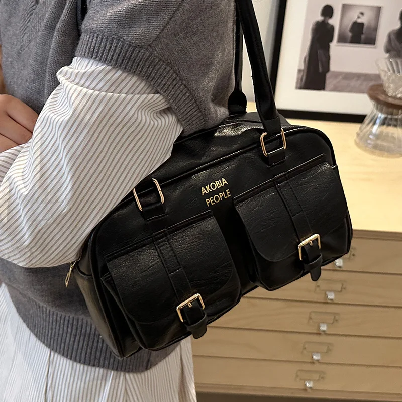 

Модная многофункциональная женская сумка большой вместимости с несколькими карманами, женская сумка через плечо, осенне-зимняя одинаковая сумка