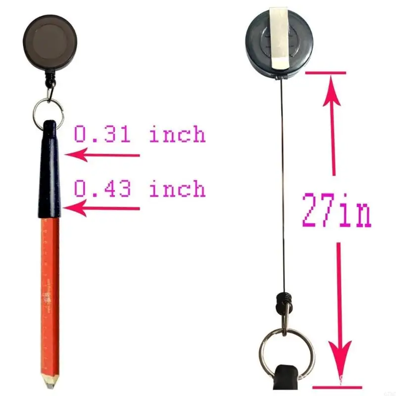 G7NC Delicate Silicone Pen Case with Stretchable Key Ring Chain Pencil Holder for Students and Professionals On the Go